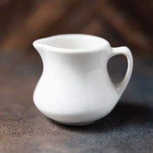 Buffalo China vintage white pitcher creamer small restaurant ware 2.75 inches